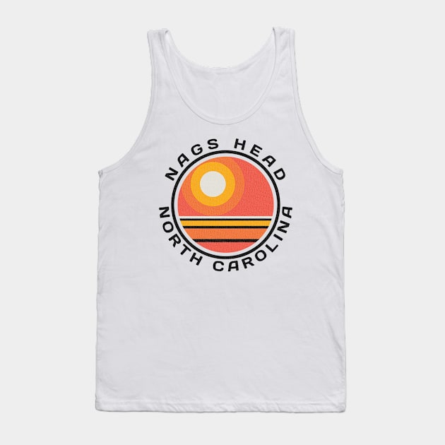 Nags Head, NC Summertime Vacationing Sunrise Tank Top by Contentarama